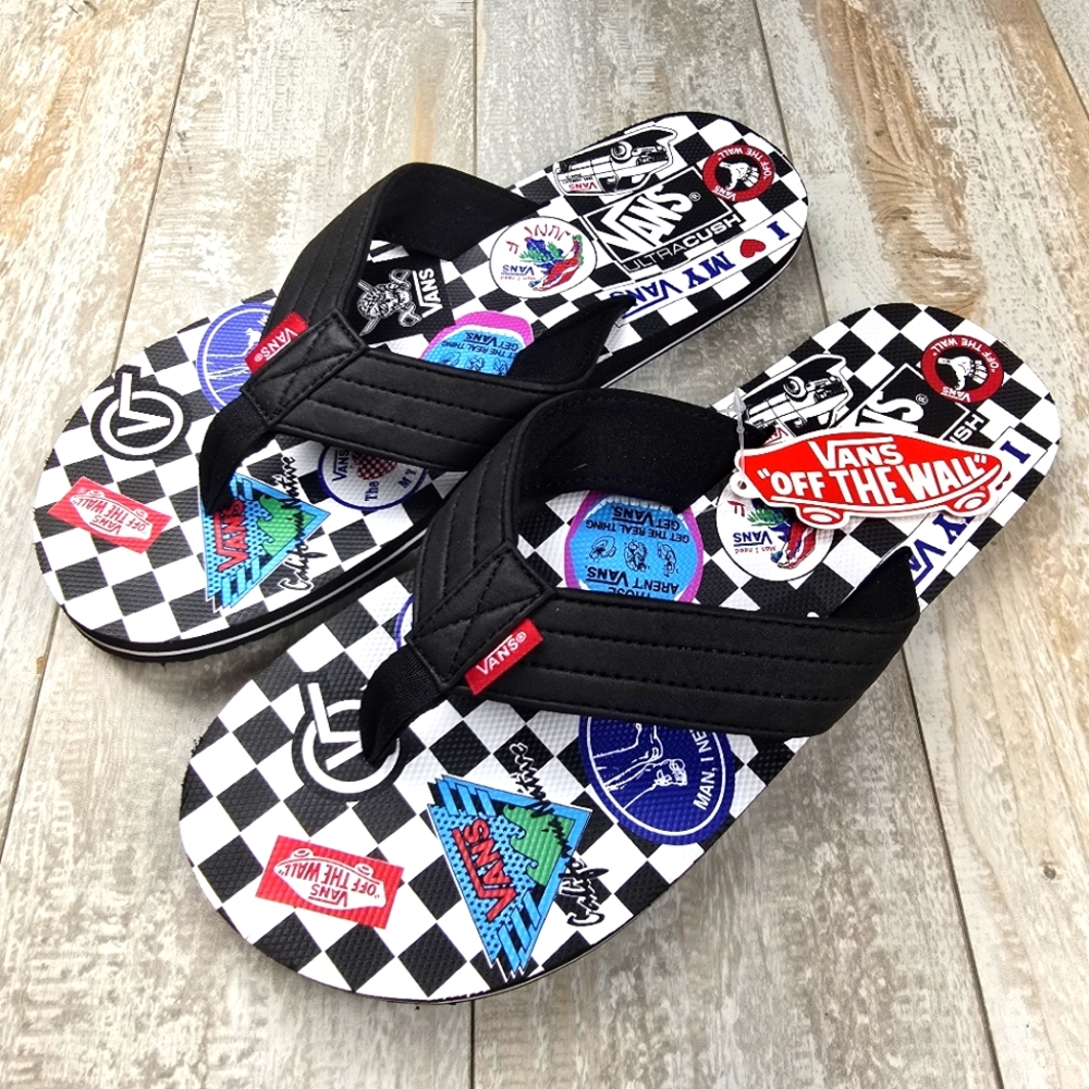 Vans T-Street Print Flip Flops